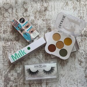Eye bundle Primer, Brow powder, Morphe eyeshadow and lashes